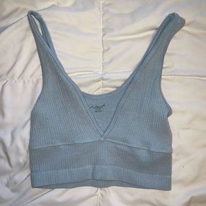 Crop top tank top. Baby blue in color. Urban outfitters - out from under.